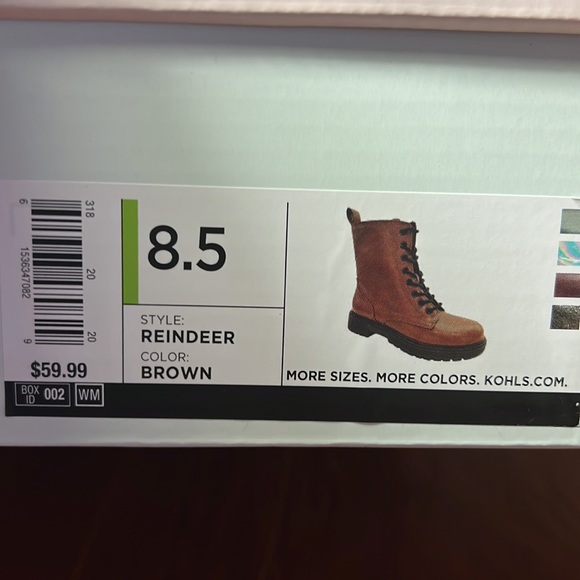 SO Brand New Lace Up / Zippered Women’s Brown Boots 8.5 - Picture 12 of 14